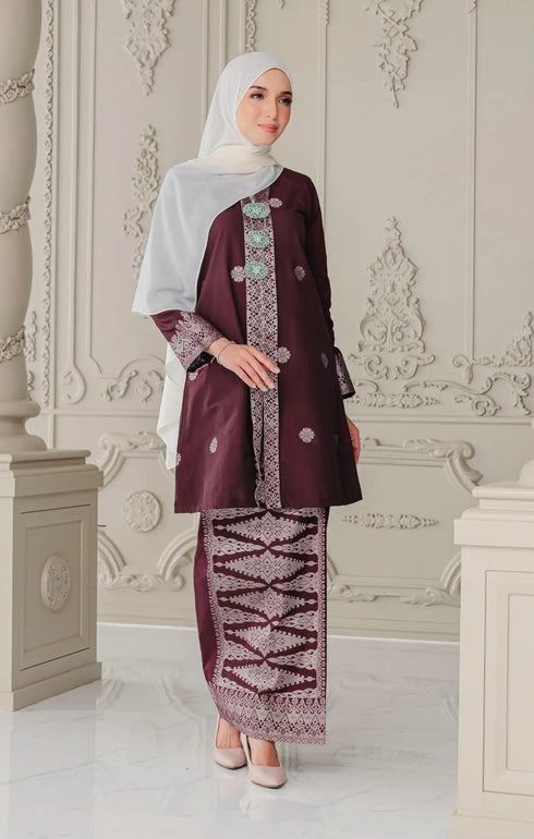 Laylo kebaya | Maroon Silver